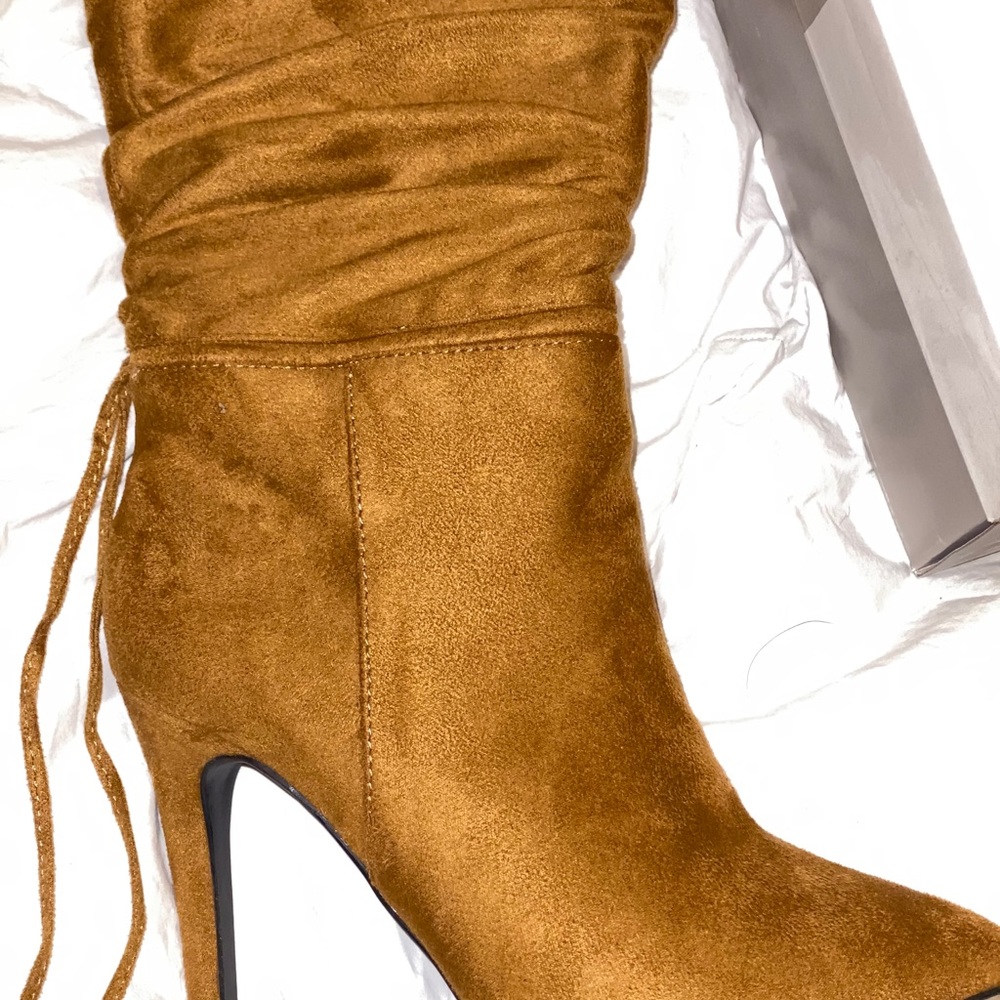 Woman's New Zigisoho Jeenie Fabric Pointed Toe heeled boots , sz 7 - Picture 6 of 15